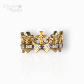 Prince of Wales 1911 Crown /w Diamonds & Amethysts - Ring